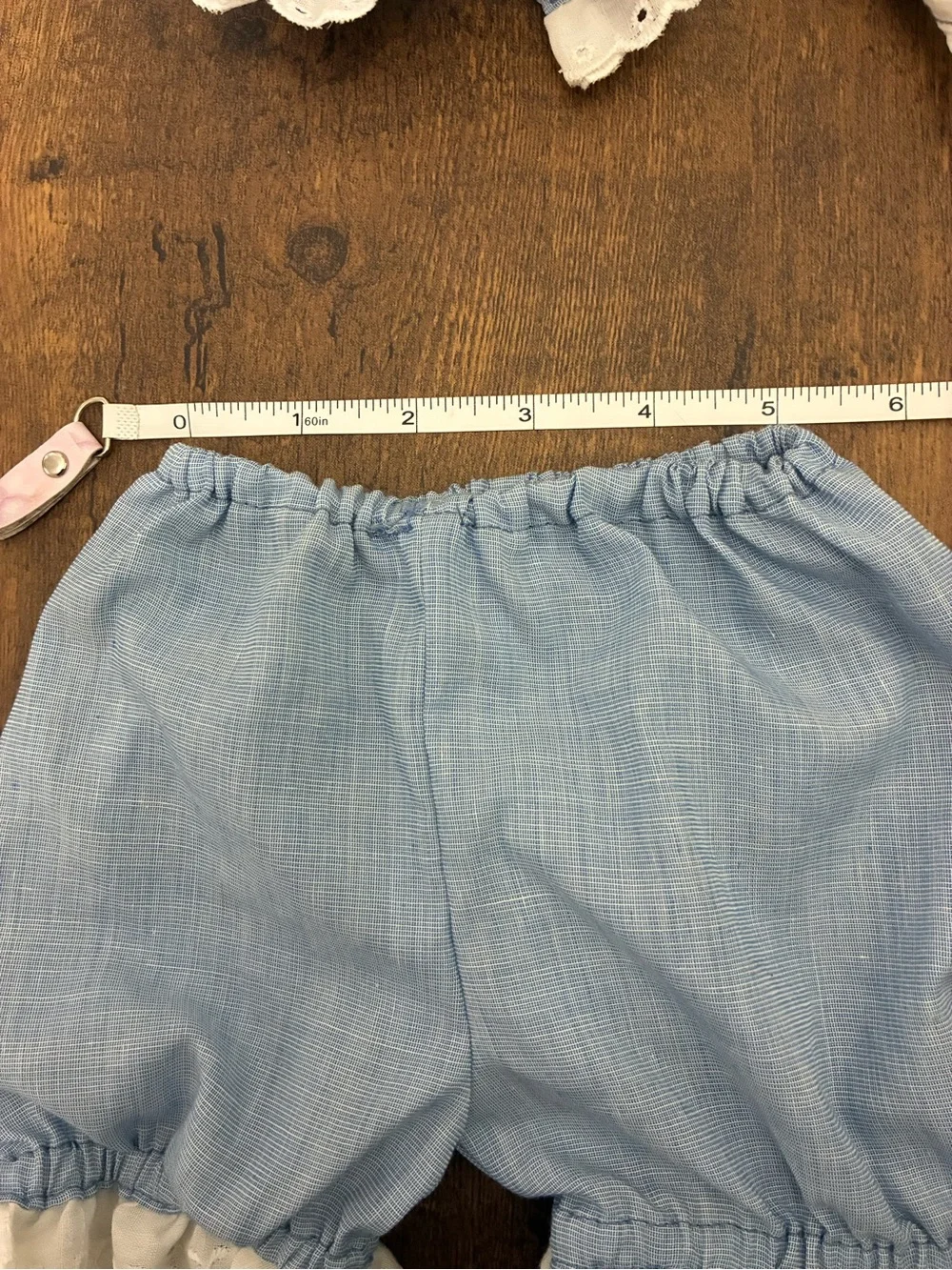 Vintage Blue Two Piece Baby Doll Outfit